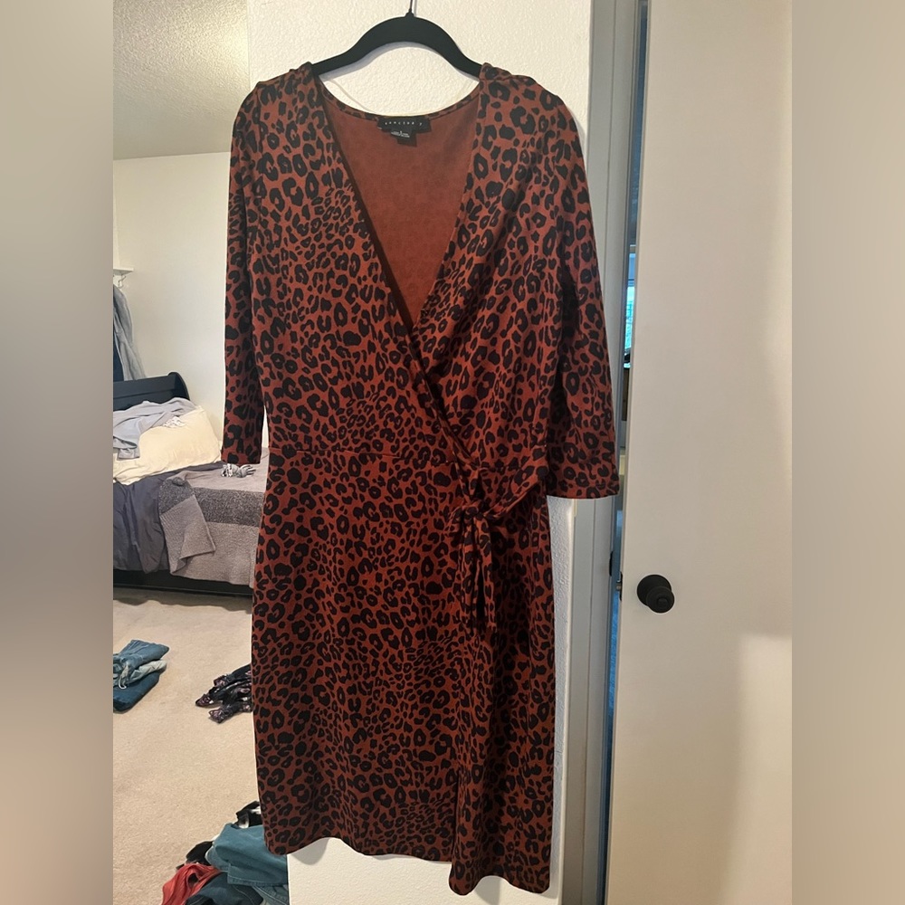 Sanctuary Midi Animal Print Dress